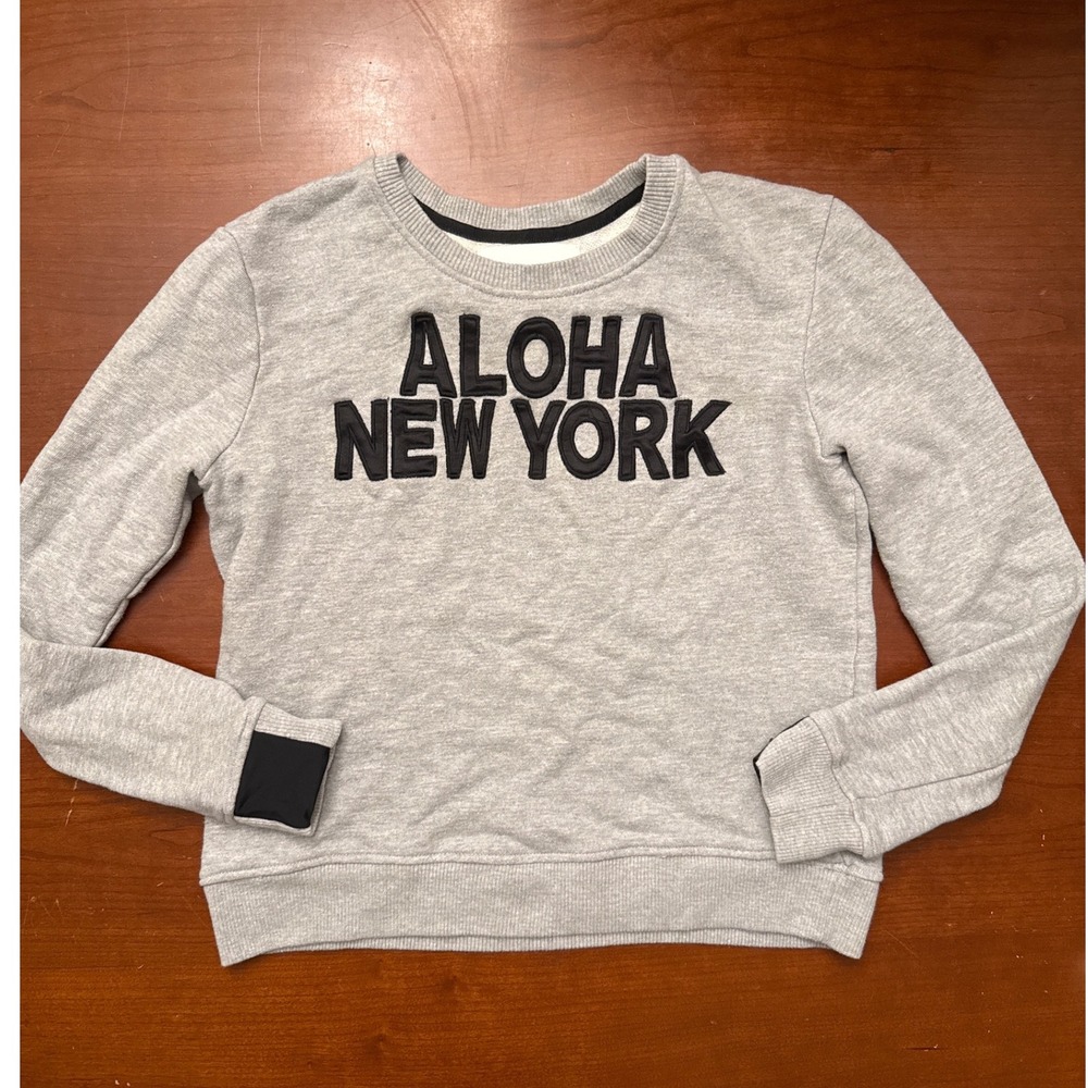 Aiko sweatshirt XS Aloha New‎ York gray crewneck pullover cotton